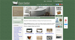 Desktop Screenshot of classicclawfoottubs.com